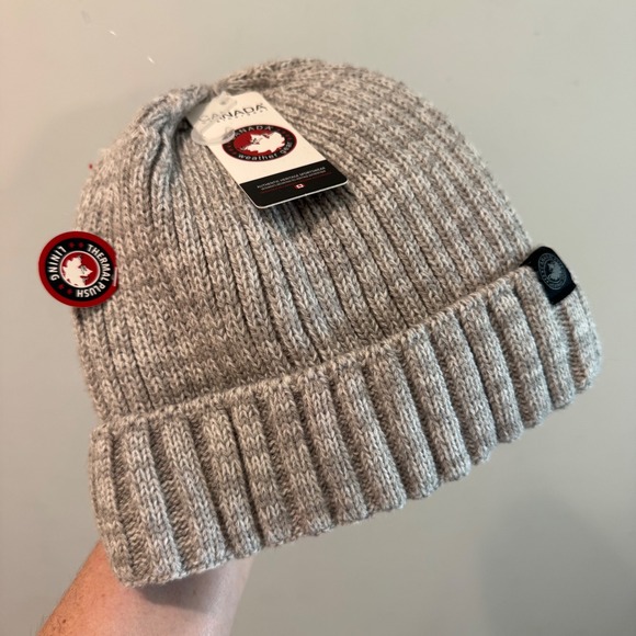 Canada Weather Gear Other - Canada Weather Gear Grey Ribbed Knit Beanie Thermal Plush Fleece Lined Hat NWT